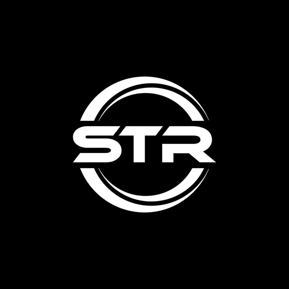 STR letter logo design in illustration. Vector logo, calligraphy designs for logo, Poster, Invitation, etc.