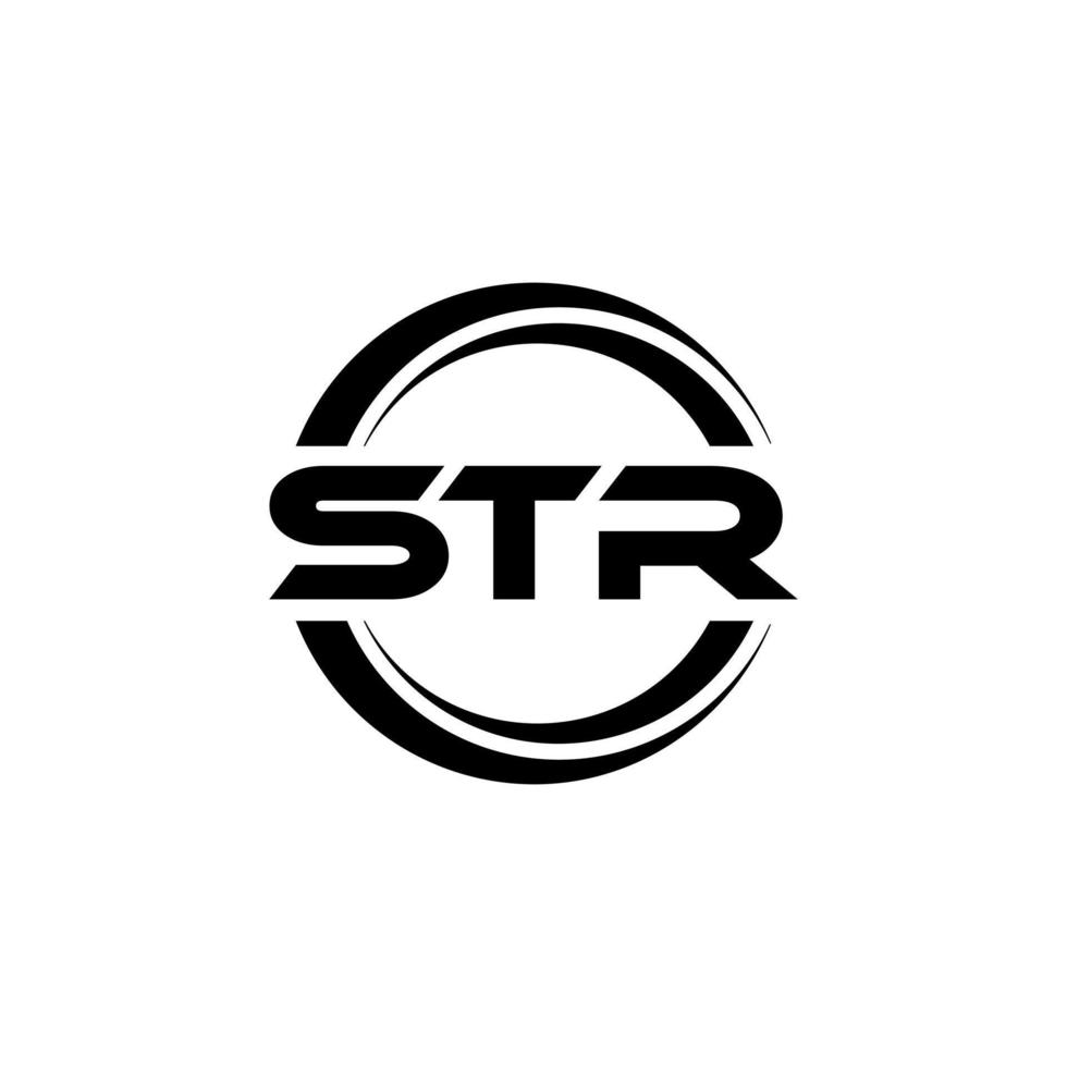 diseño del logotipo de la letra str en la ilustración. logotipo vectorial, diseños de caligrafía para logotipo, afiche, invitación, etc. vector