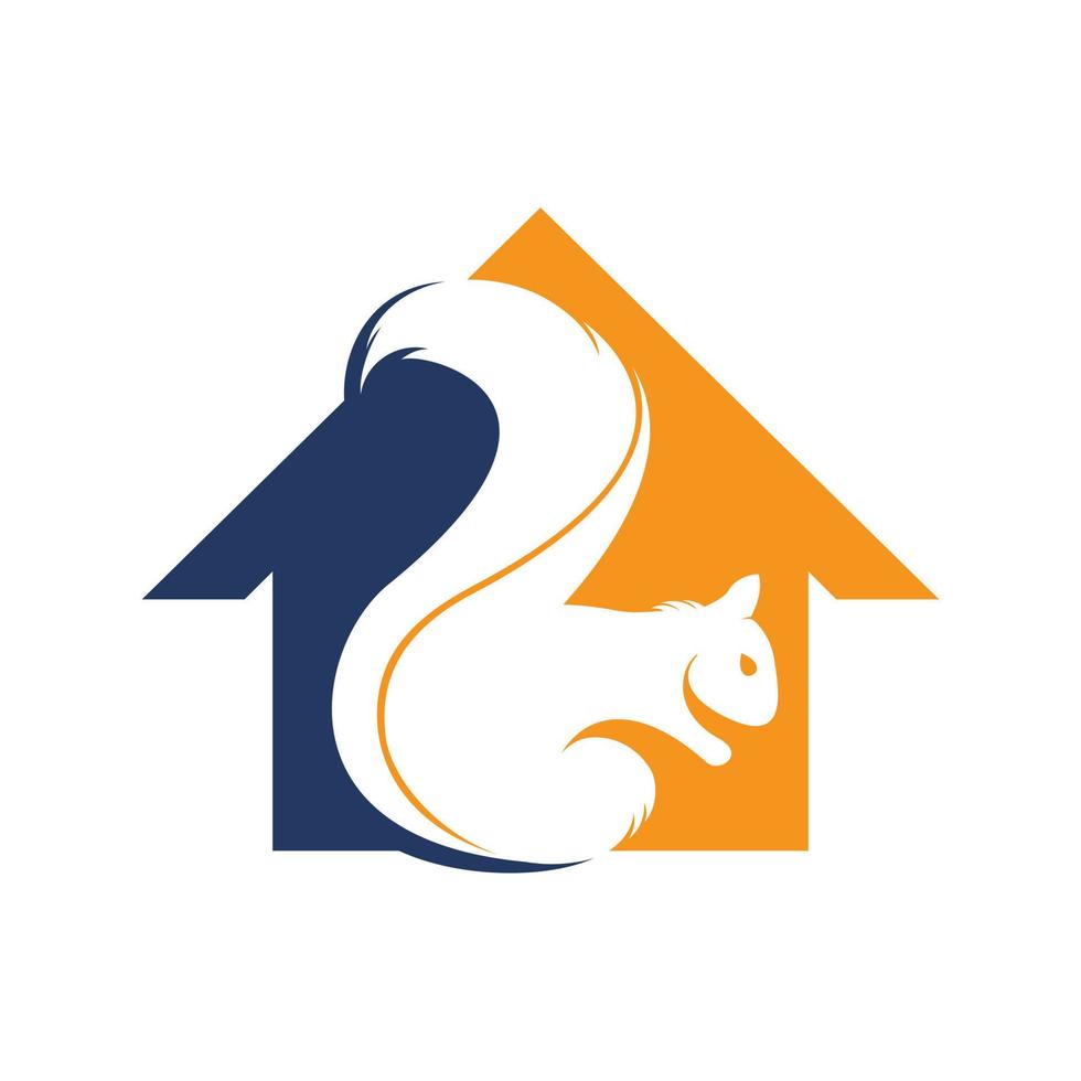 Squirrel logo design Vector illustration. Squirrel vector template design.