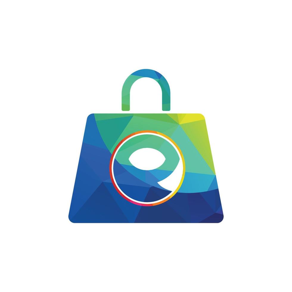 icono de bolsa de compras para el logotipo de la empresa de la tienda en línea. vector