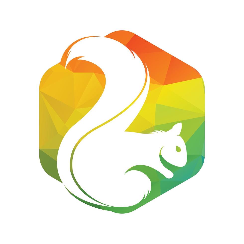 Squirrel logo design Vector illustration. Squirrel vector template design.