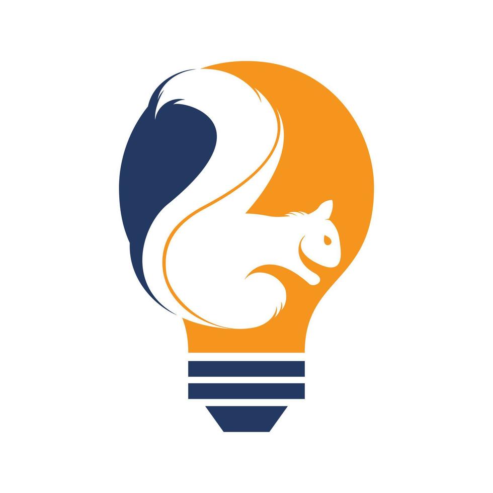 Squirrel logo design Vector illustration. Squirrel vector template design.