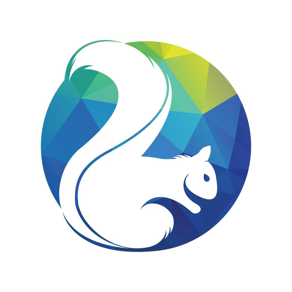 Squirrel logo design Vector illustration. Squirrel vector template design.