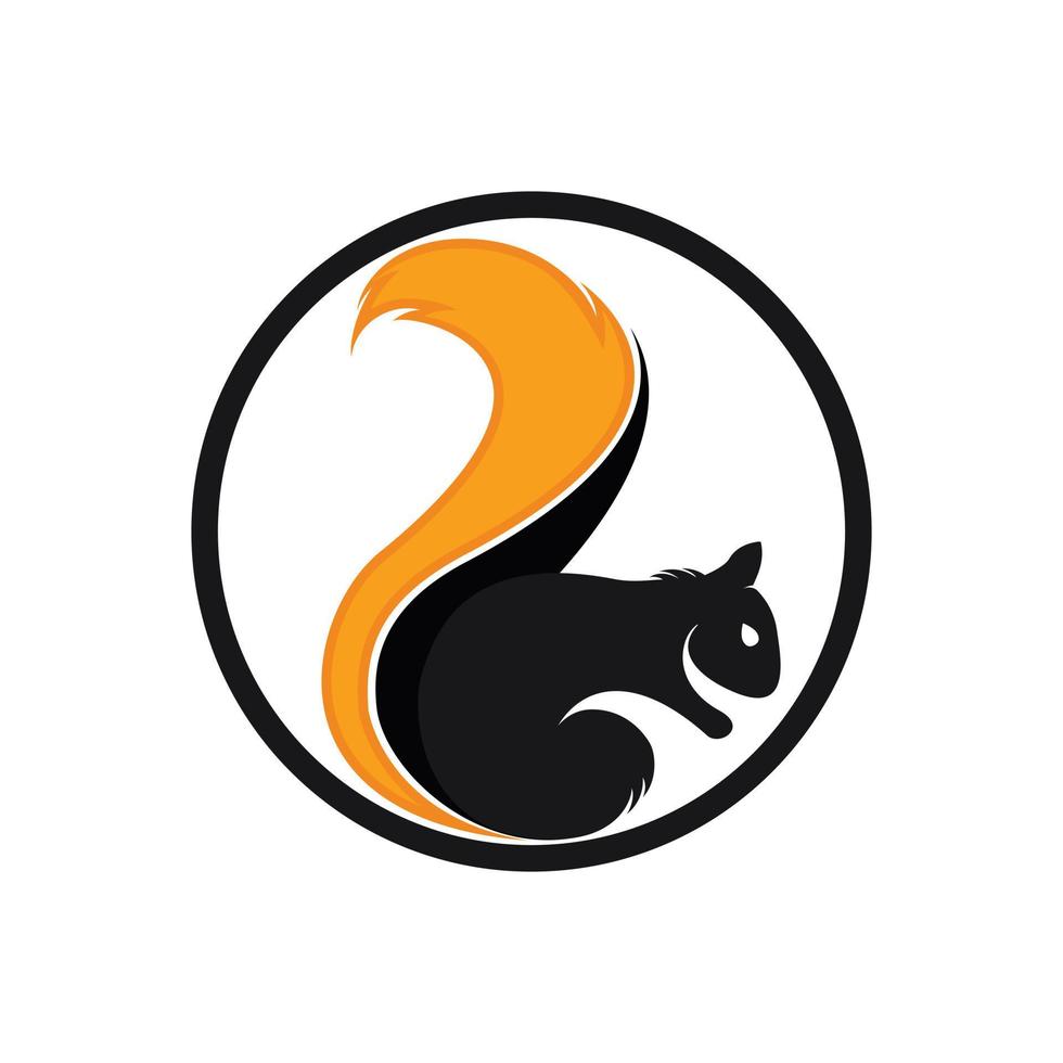 Squirrel logo design Vector illustration. Squirrel vector template design.