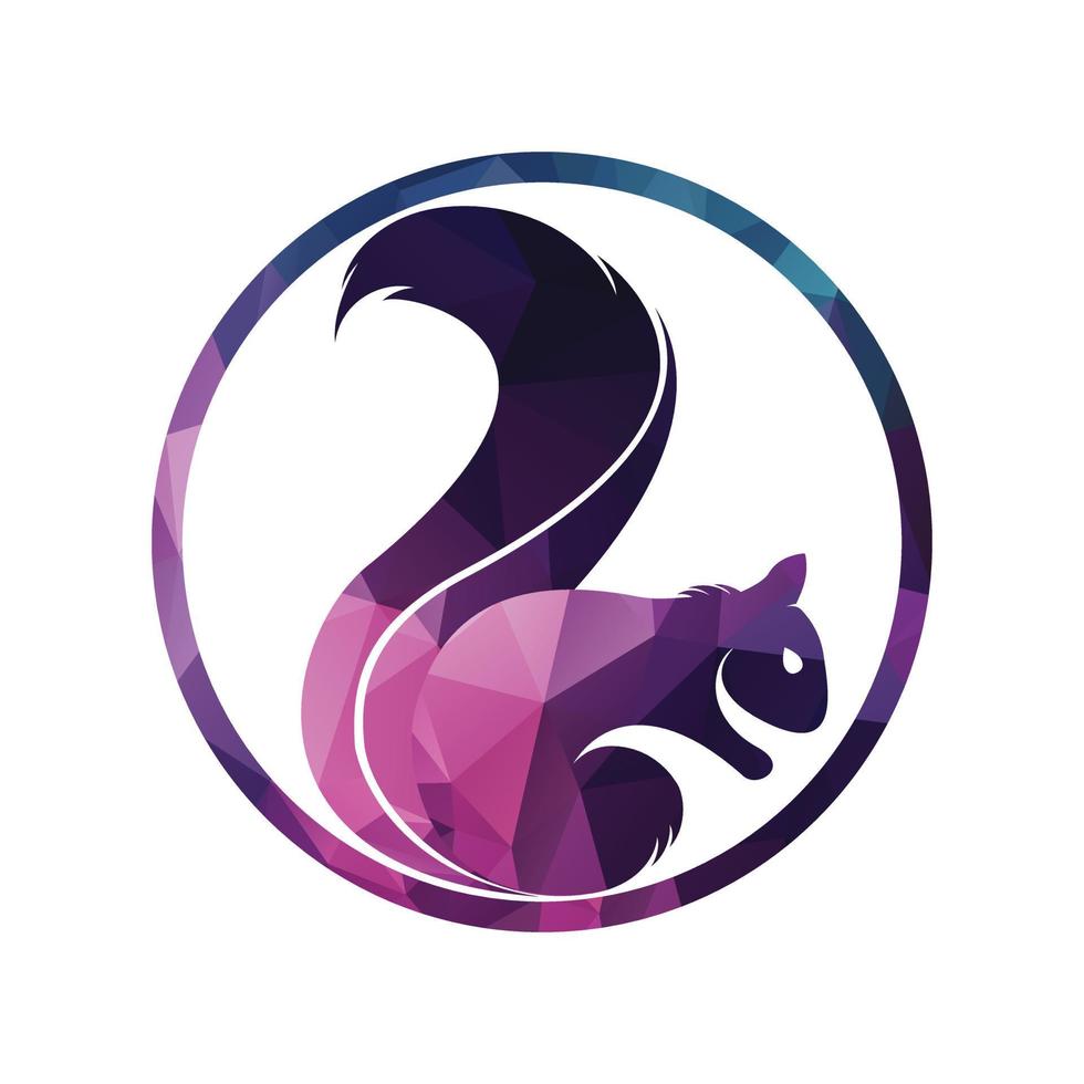 Squirrel logo design Vector illustration. Squirrel vector template design.