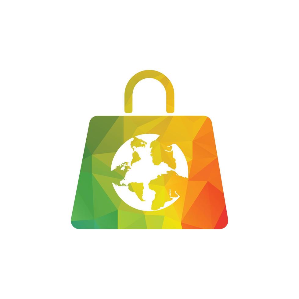 plantilla de diseños de logotipo de tienda en línea. ícono de bolsa de compras para el logotipo comercial de la tienda en línea. vector