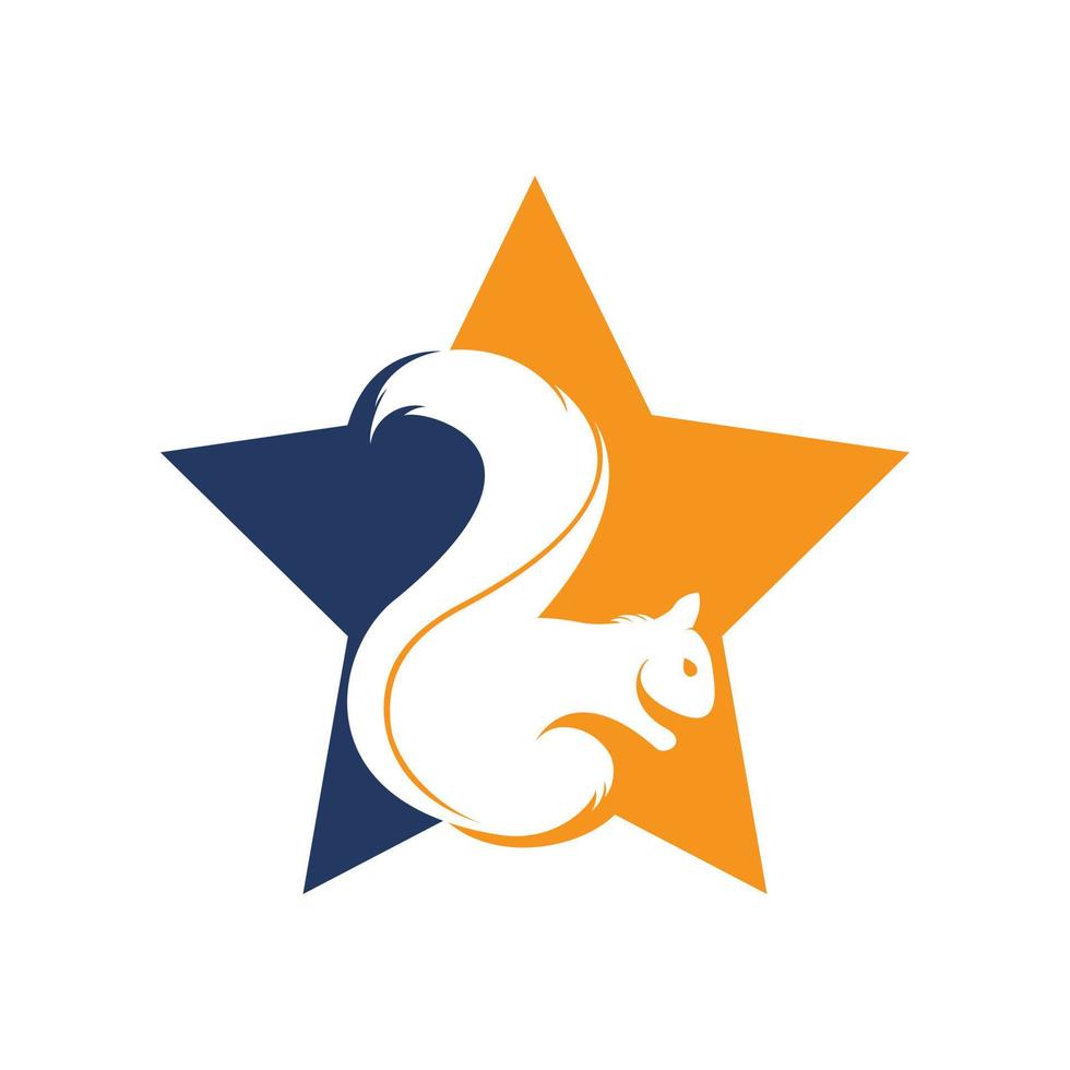 Squirrel logo design Vector illustration. Squirrel vector template design.