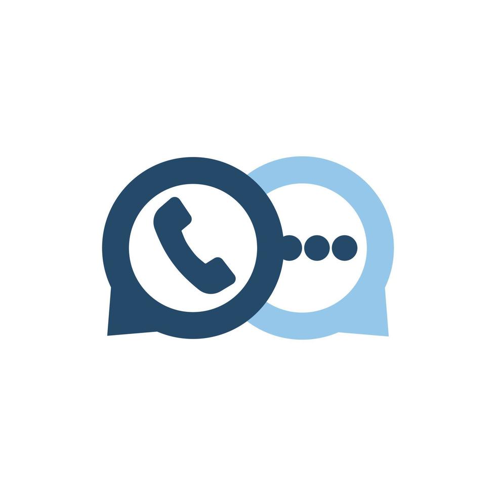 Phone Chat Logo Template Design Vector. vector