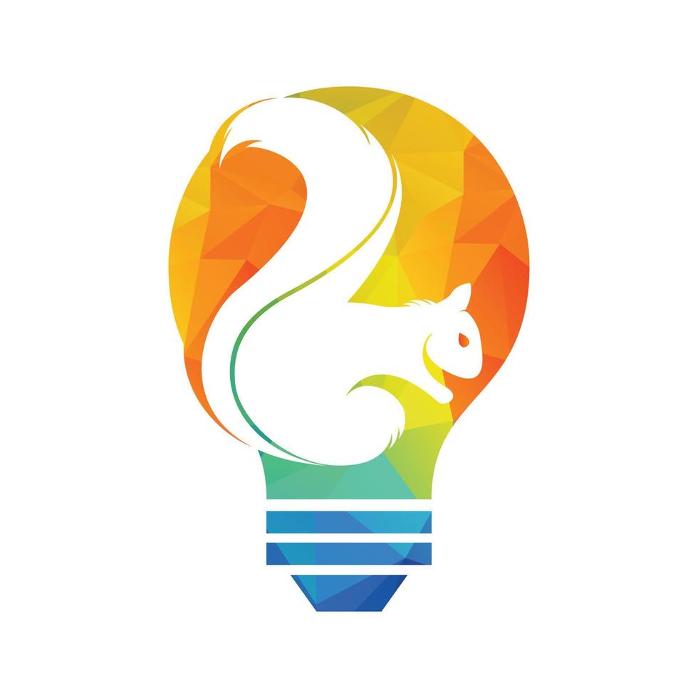 Squirrel logo design Vector illustration. Squirrel vector template design.