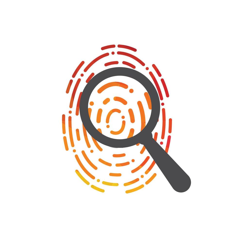 Fingerprint sign icon. Digital security authentication concept. vector