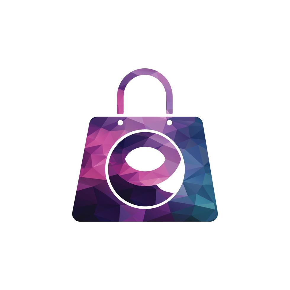 icono de bolsa de compras para el logotipo de la empresa de la tienda en línea. vector