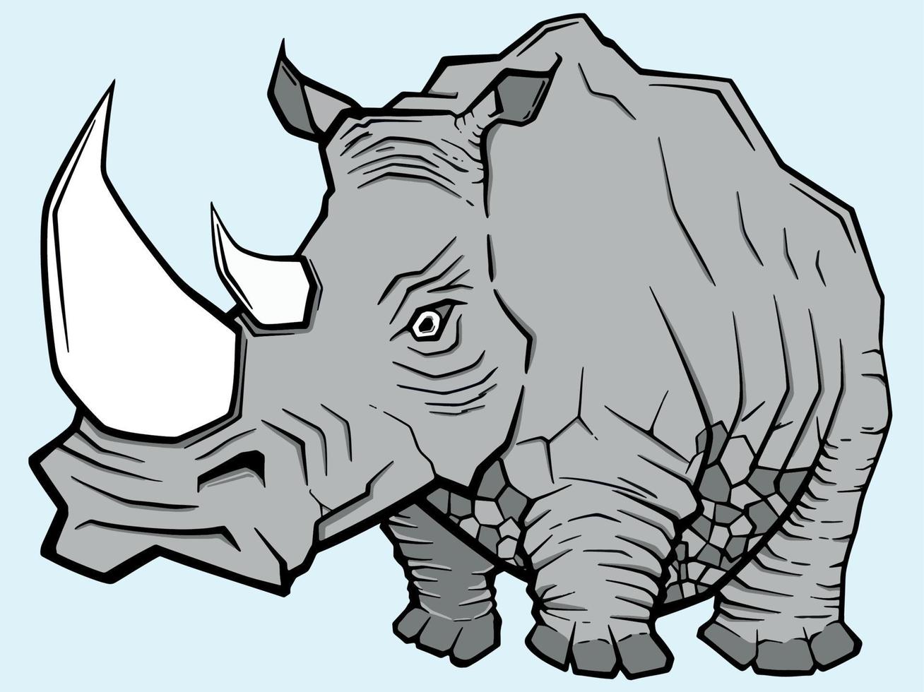 Illustration of rhinoceros vector