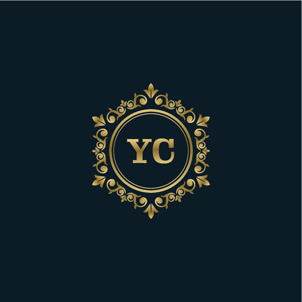 Letter YC logo with Luxury Gold template. Elegance logo vector template.