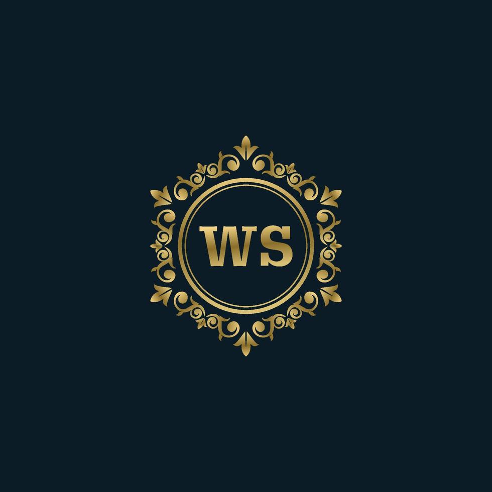 Letter WS logo with Luxury Gold template. Elegance logo vector template.