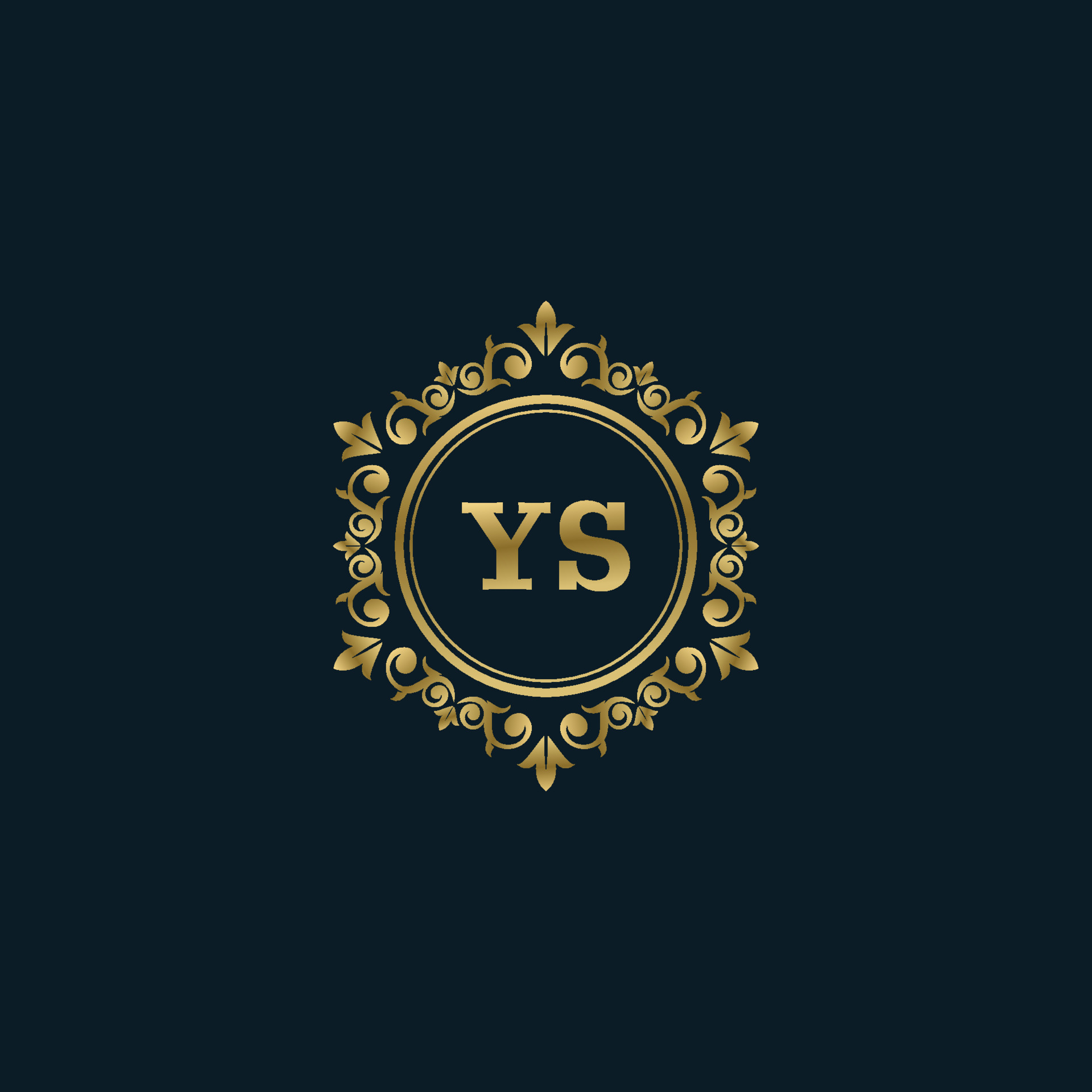 Letter YS logo with Luxury Gold template. Elegance logo vector template