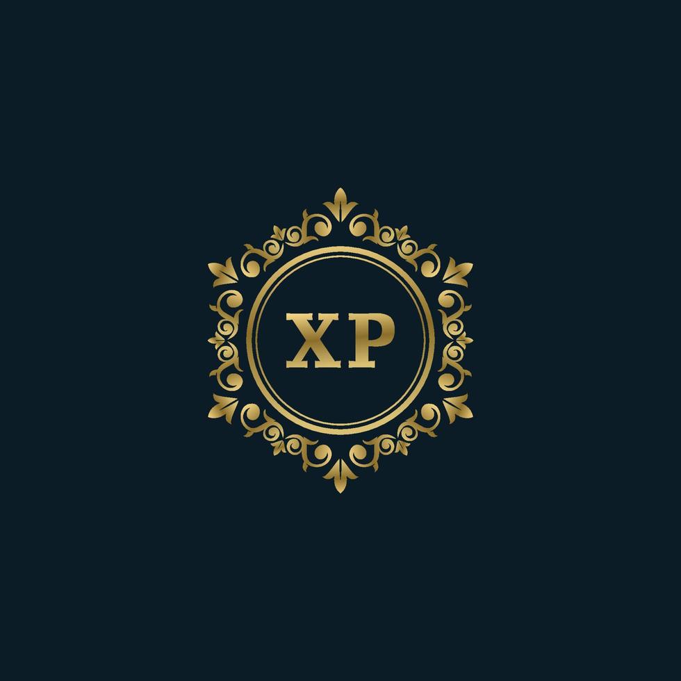Letter XP logo with Luxury Gold template. Elegance logo vector template.