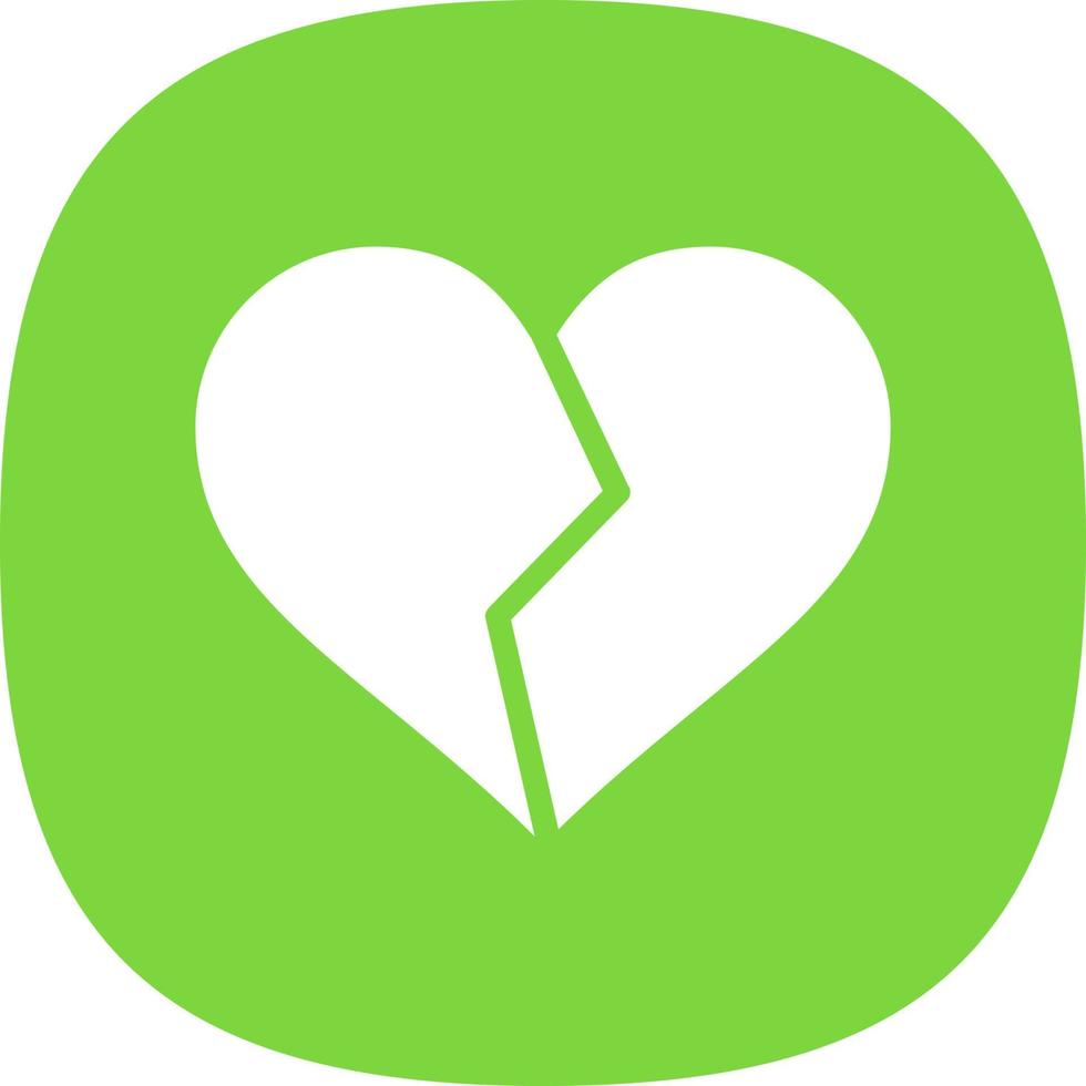 Heart Broken Vector Icon Design