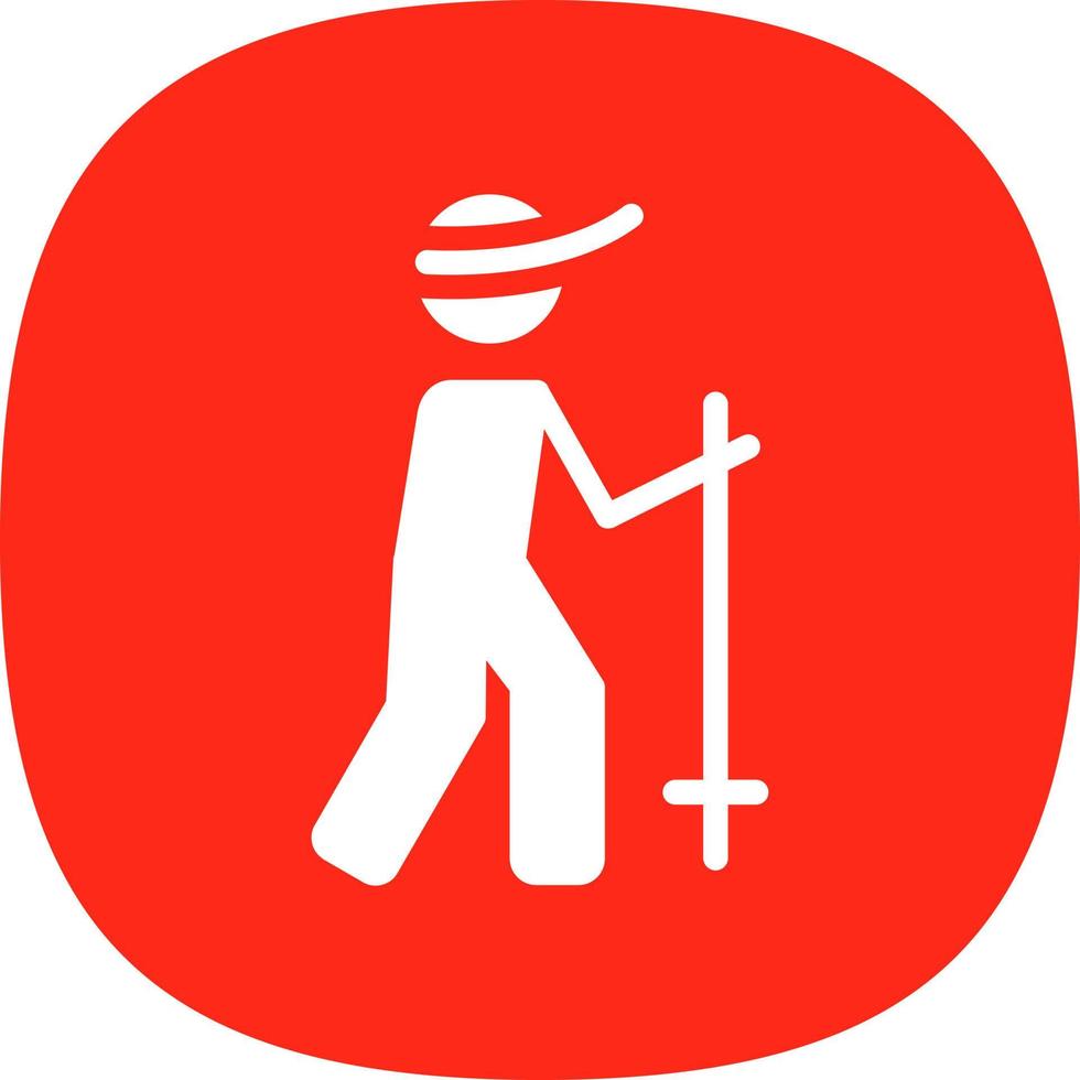 Hiking Vector Icon Design