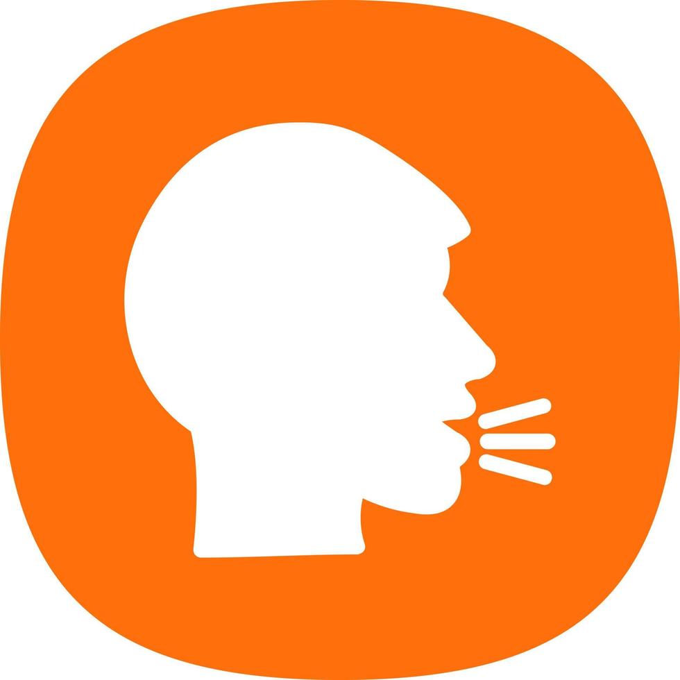 Head Side Cough Vector Icon Design