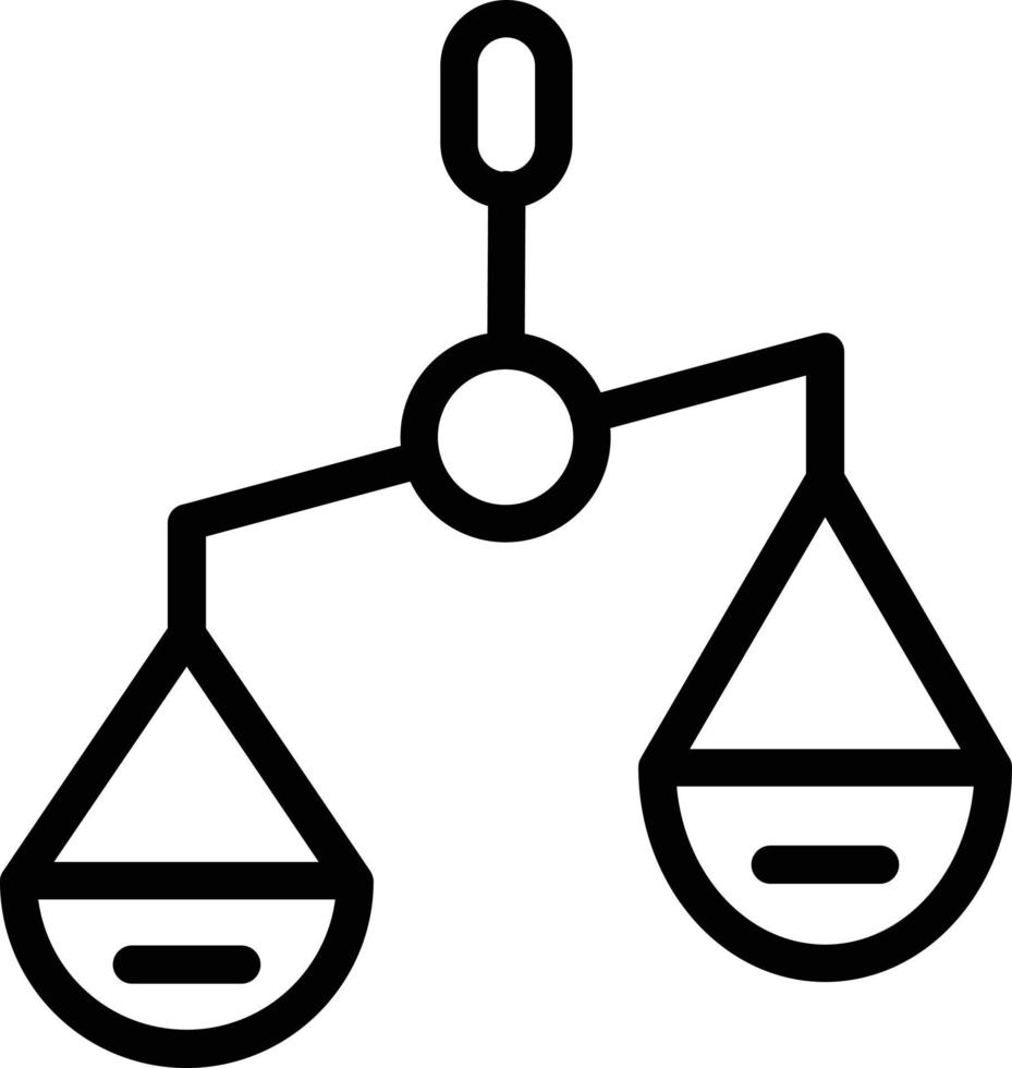 Balance Scale Left Vector Icon Design