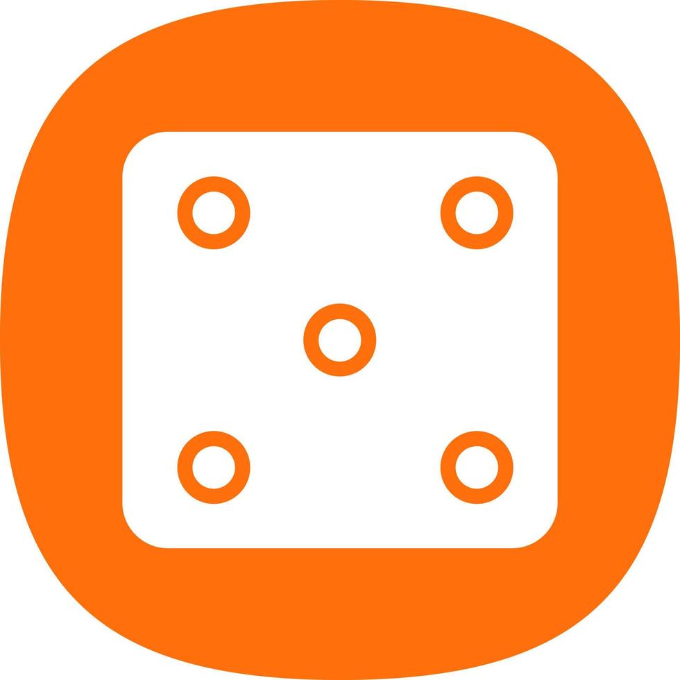 Dice Five Vector Icon Design