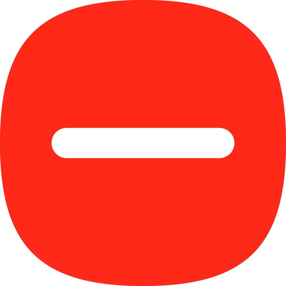 Minus Vector Icon Design