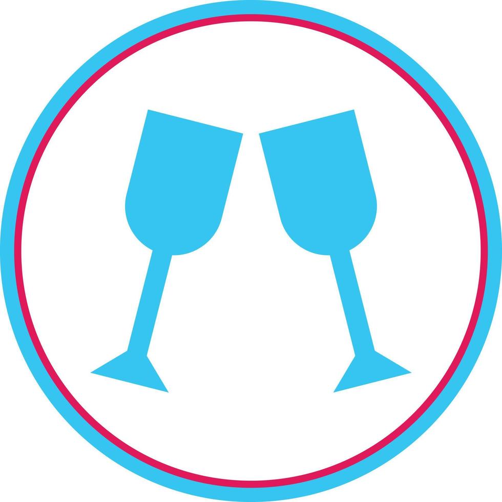 Glass Cheers Vector Icon Design
