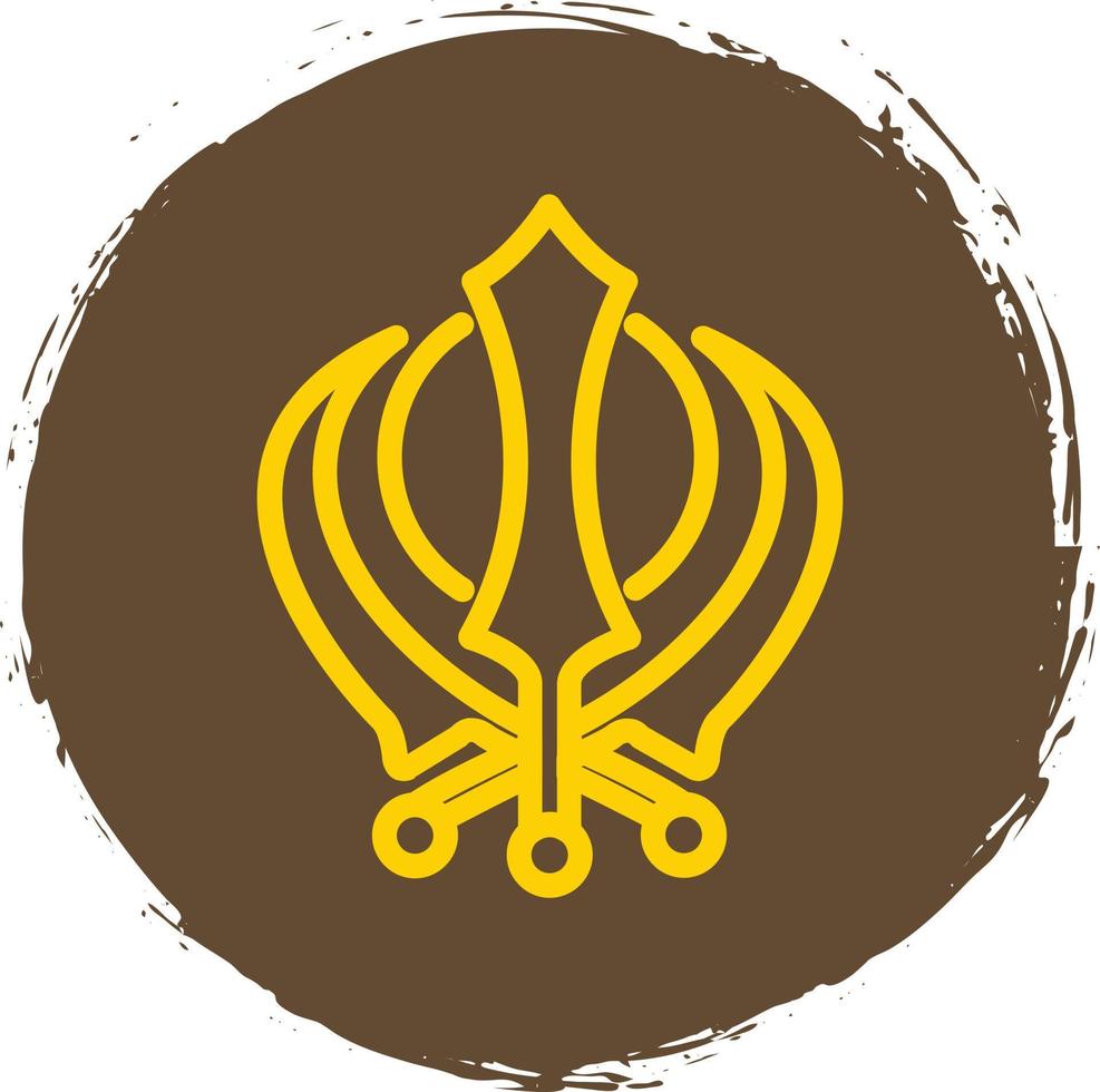 Khanda Vector Icon Design