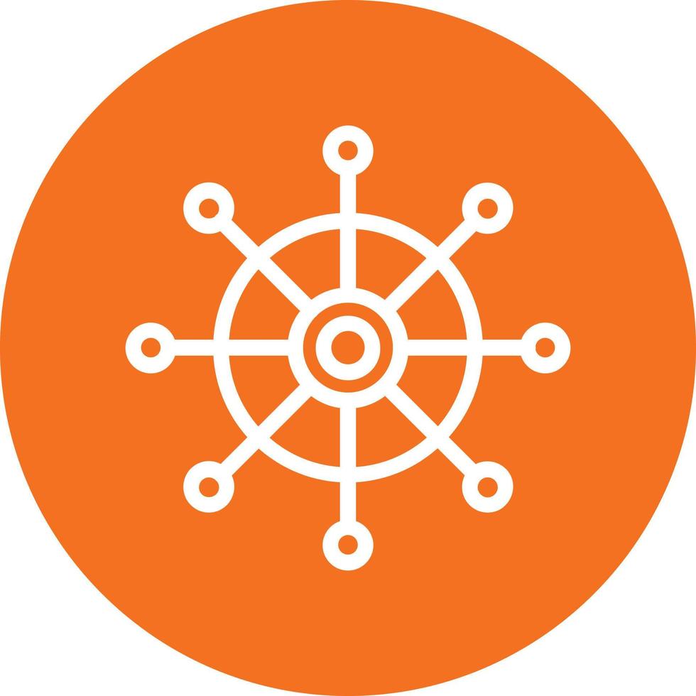 Dharmachakra Vector Icon Design