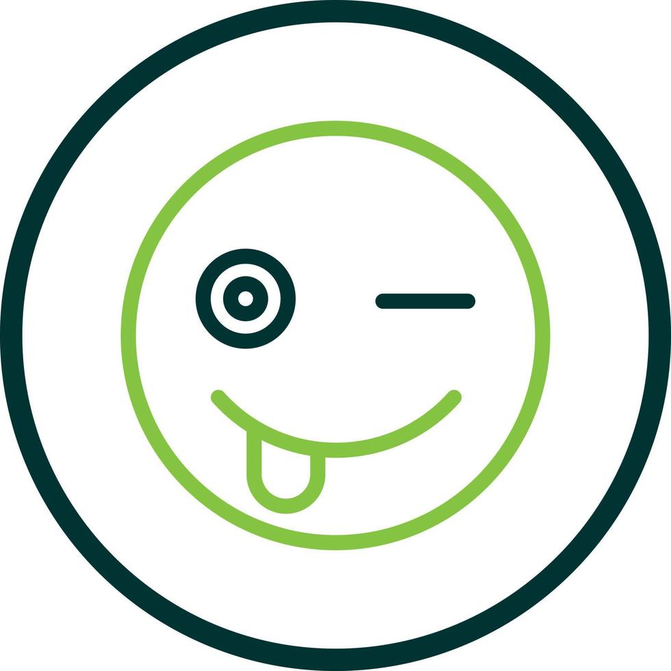 Grin Tongue Wink Vector Icon Design