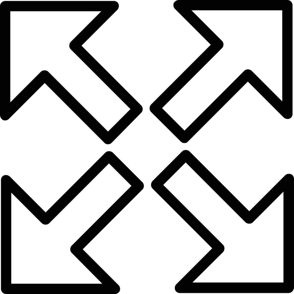 Expand Arrows Alt Vector Icon Design