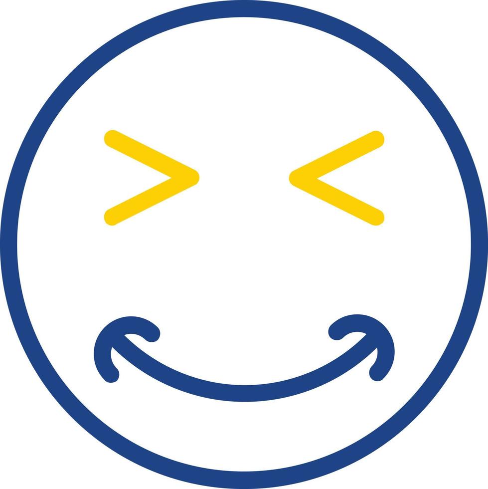 diseño de icono de vector de estrabismo de sonrisa