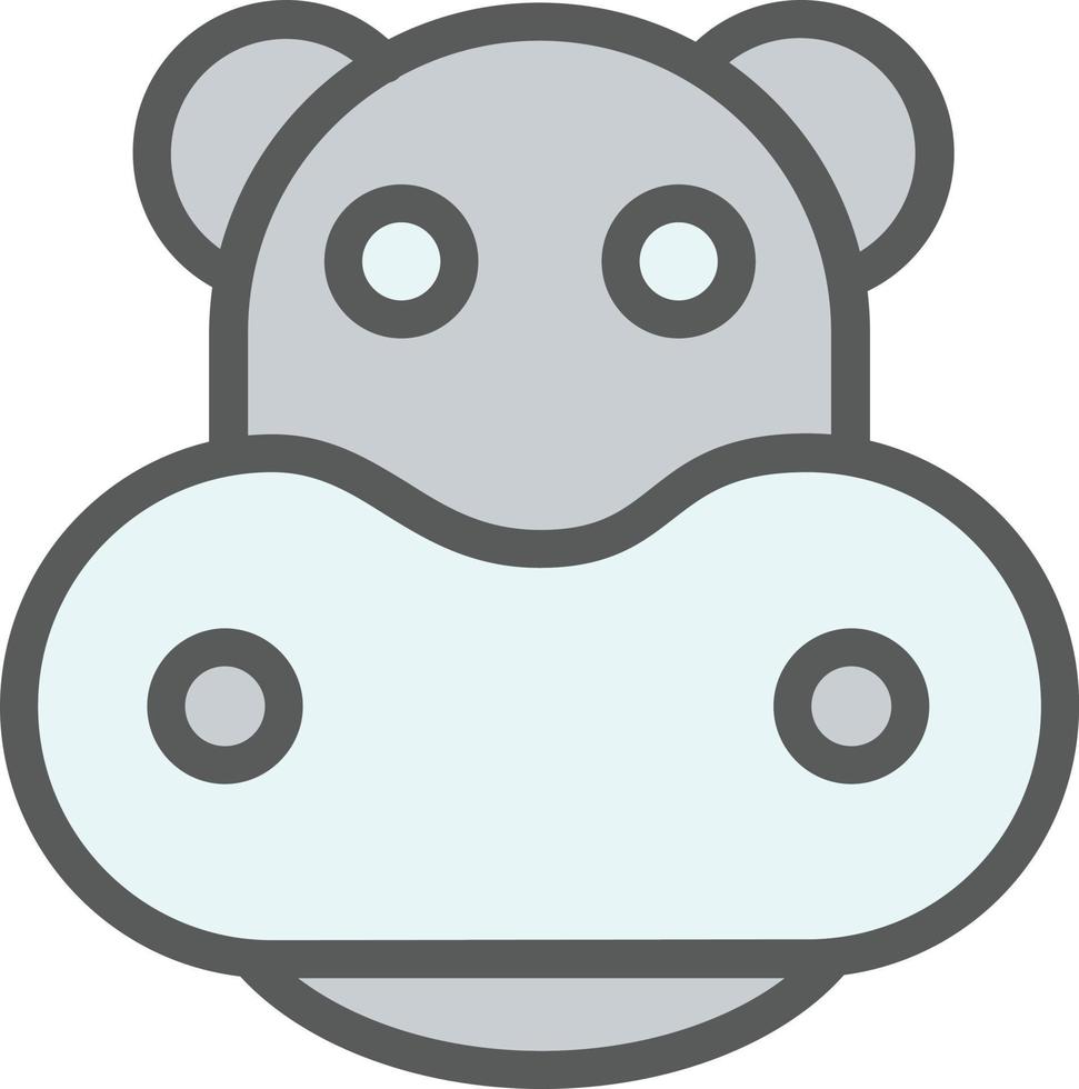 Hippo Vector Icon Design