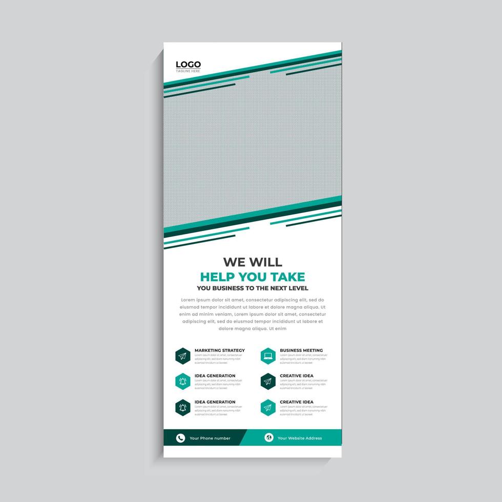 Corporate Business Roll up banner design vector