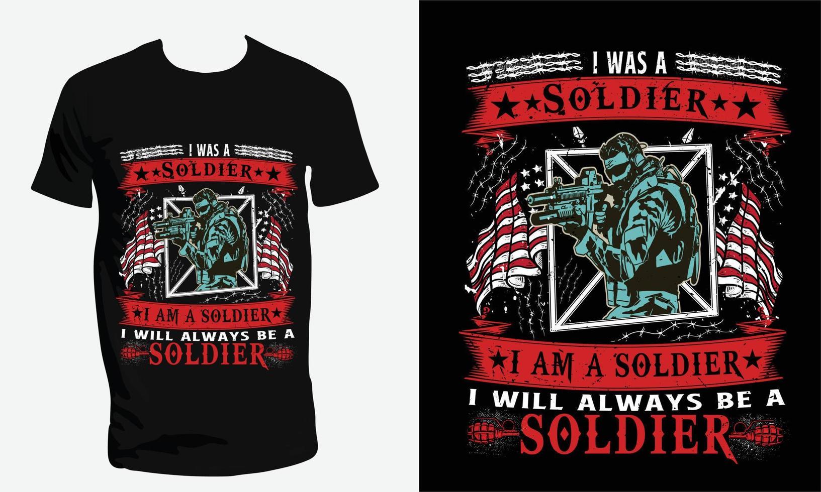 USA army  veteran and usa military  tshirt design vector