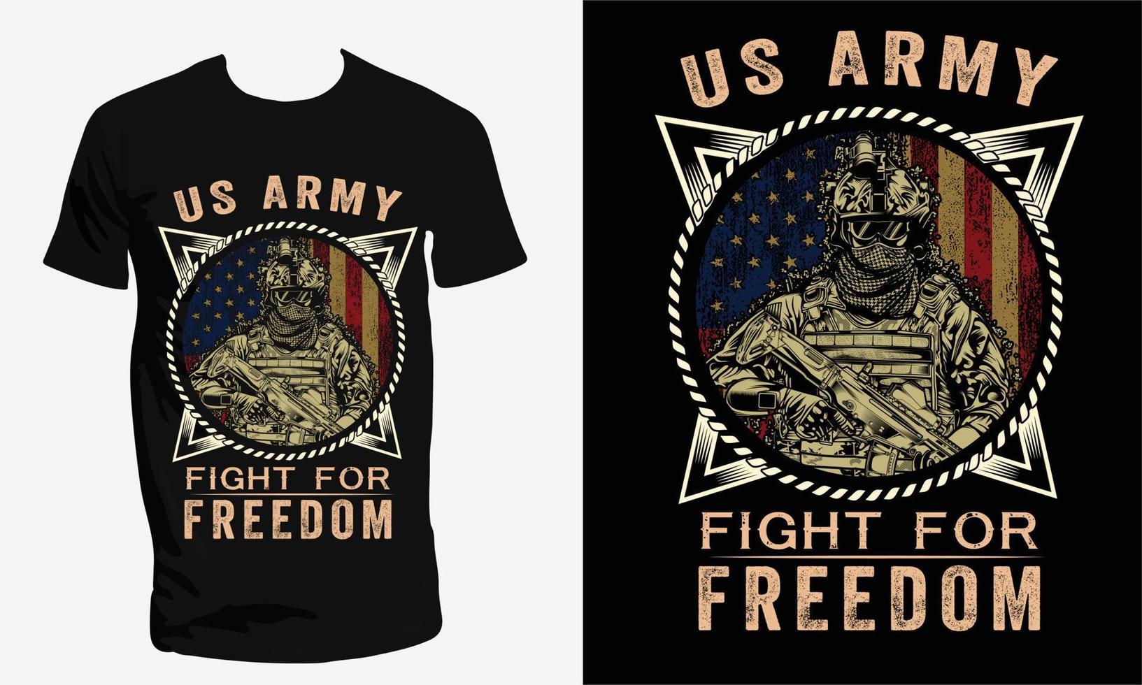 veterano del ejército de estados unidos y diseño de camiseta militar de estados unidos vector