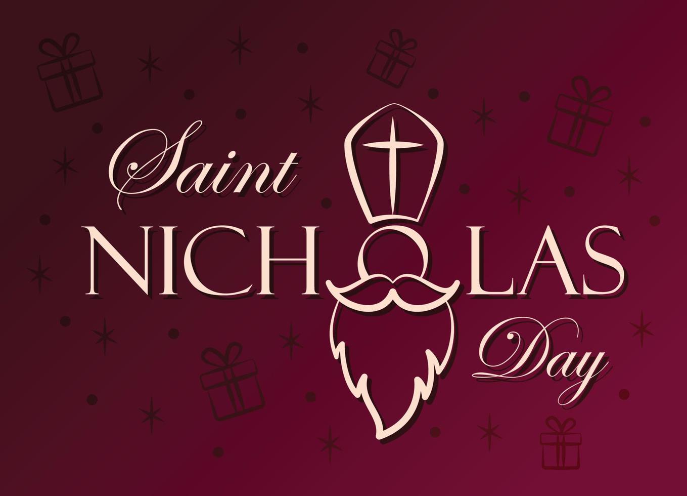 Saint Nicholas Day. Vector design.