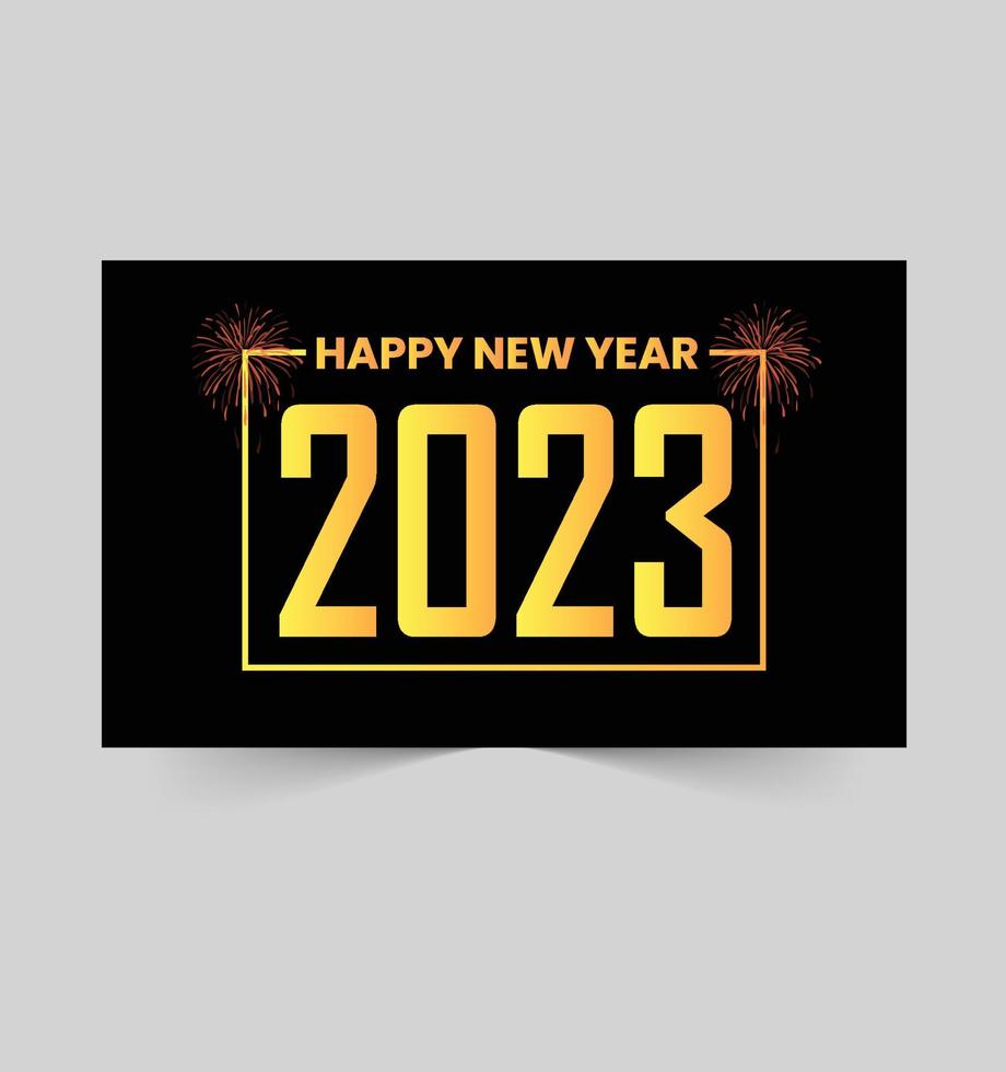 Happy New Year 2023, New Year Title vector