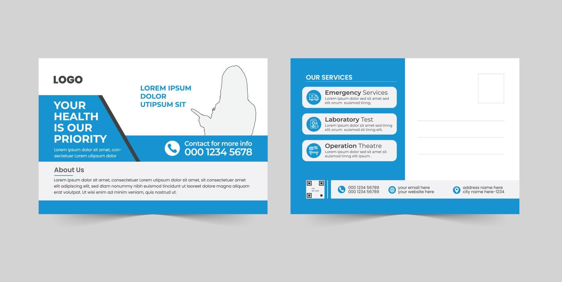Corporate Post Card Design vector