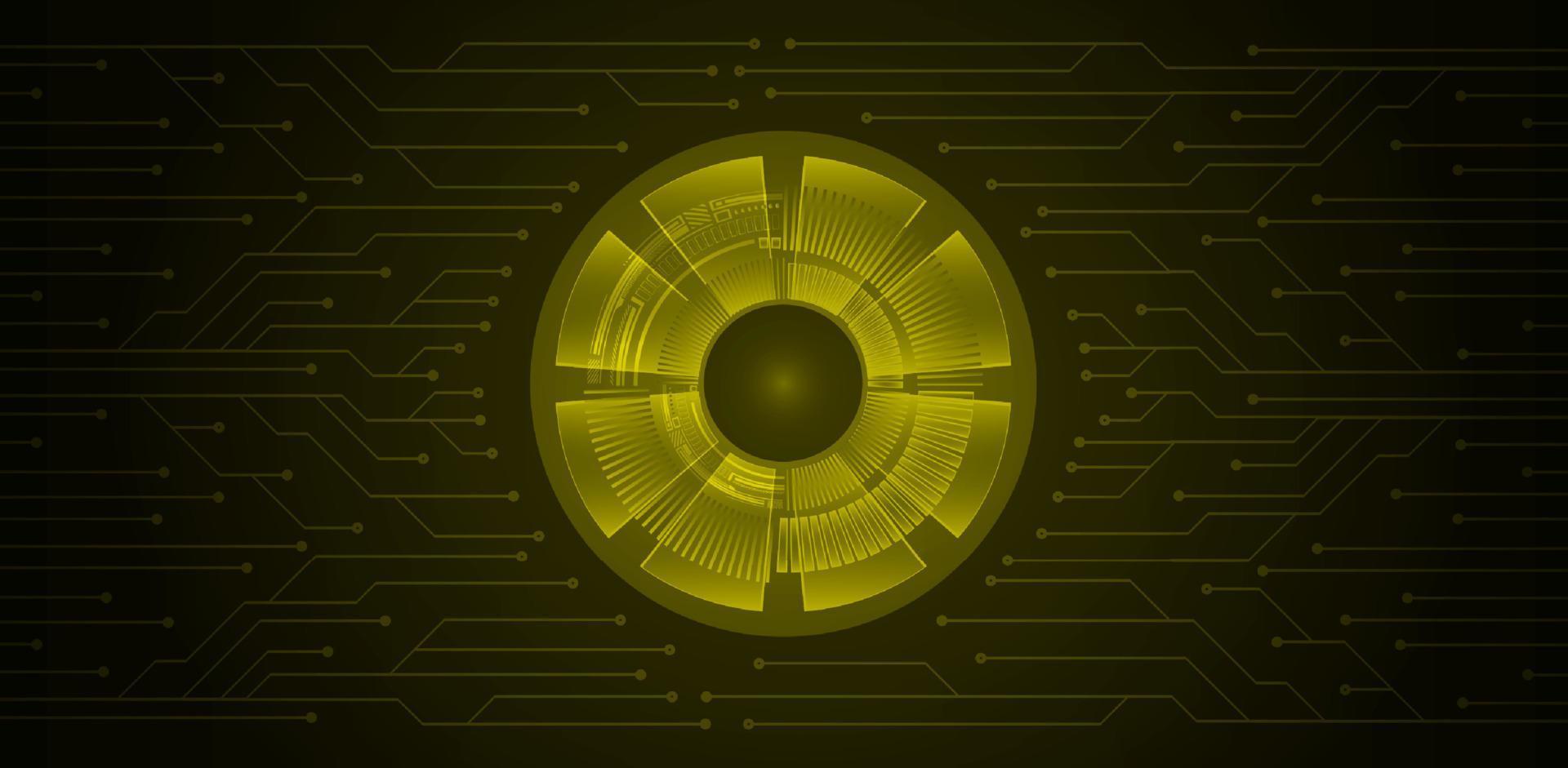 Modern Cybersecurity Technology Background with Eye vector