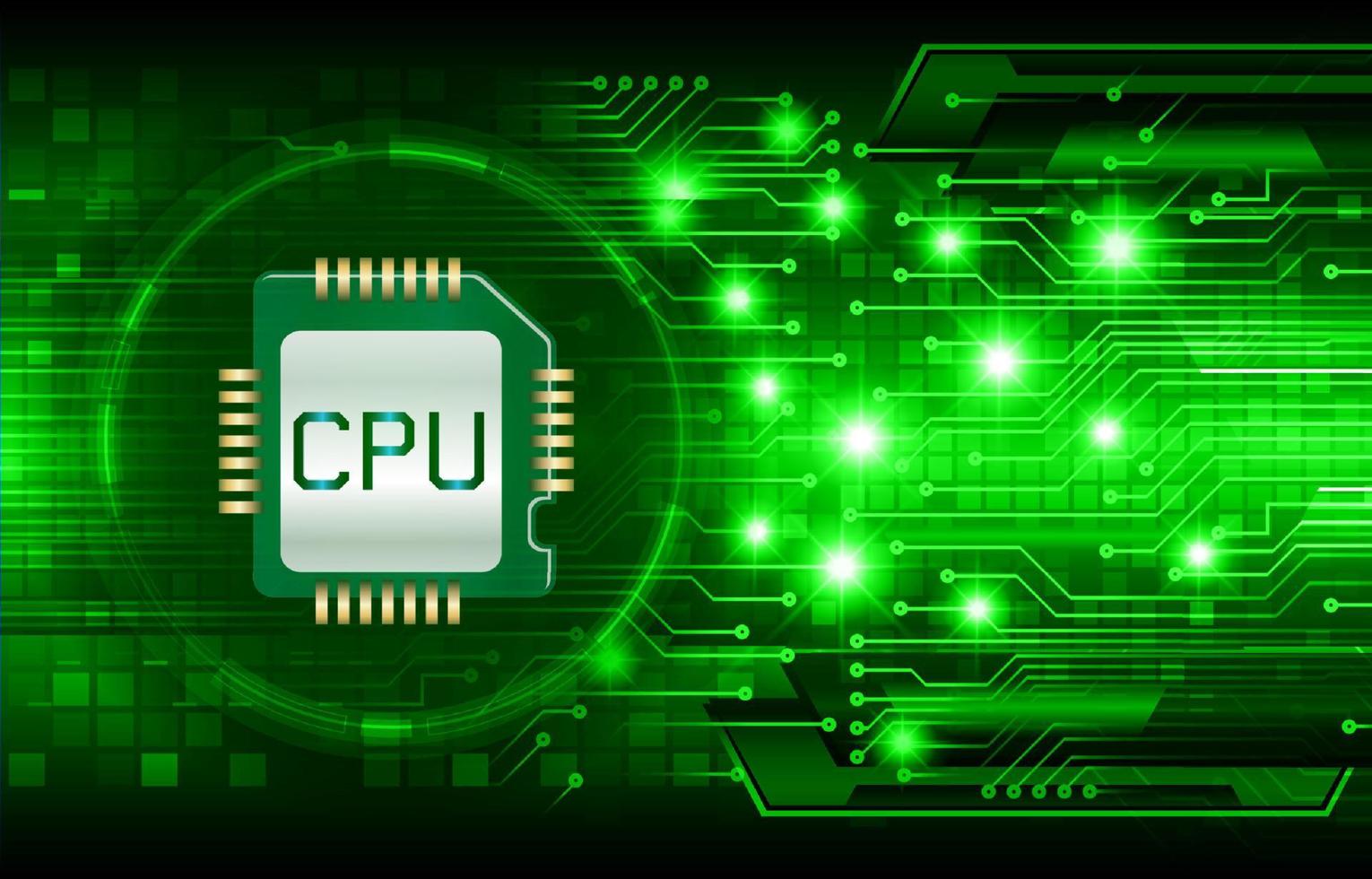 fondo de tecnología de ciberseguridad moderna con chip de cpu vector