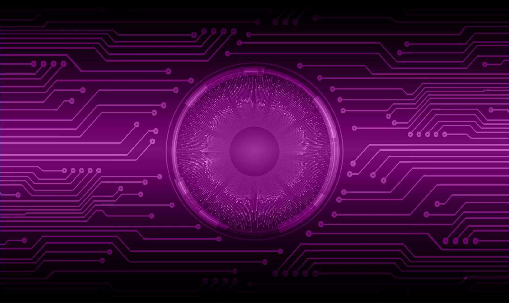 Modern Cybersecurity Technology Background with eye vector