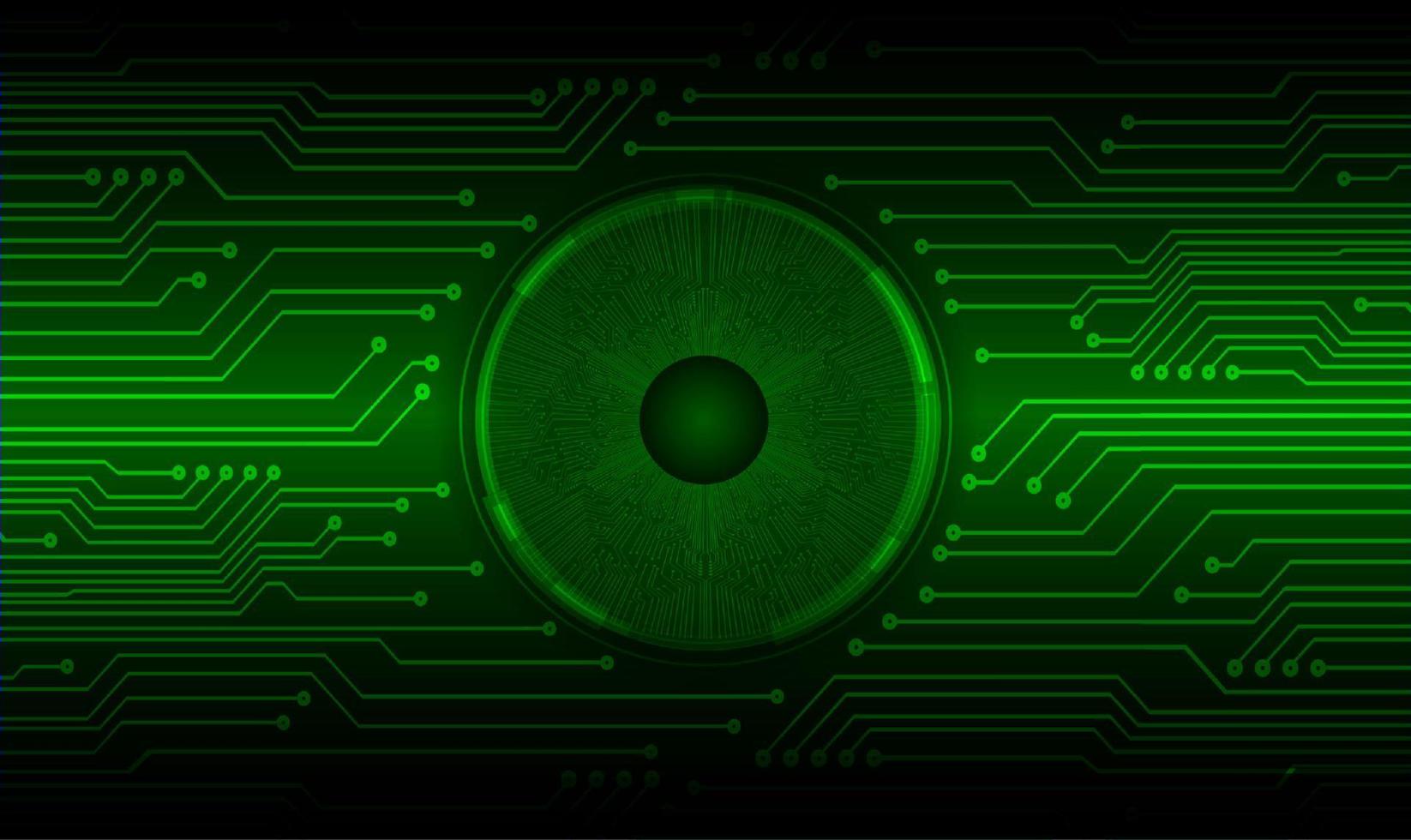 Modern Cybersecurity Technology Background with eye vector