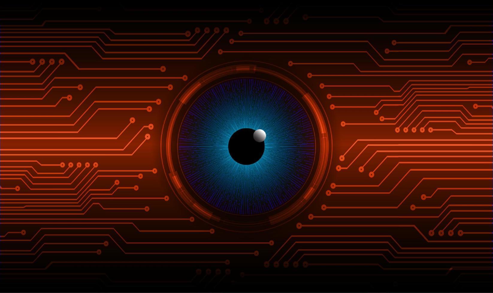 Modern Cybersecurity Technology Background with eye vector