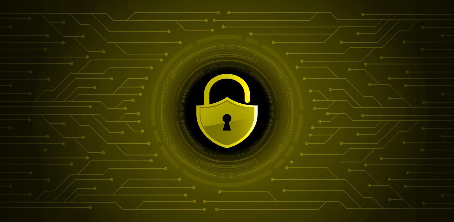 Modern Cybersecurity Technology Background with padlock vector