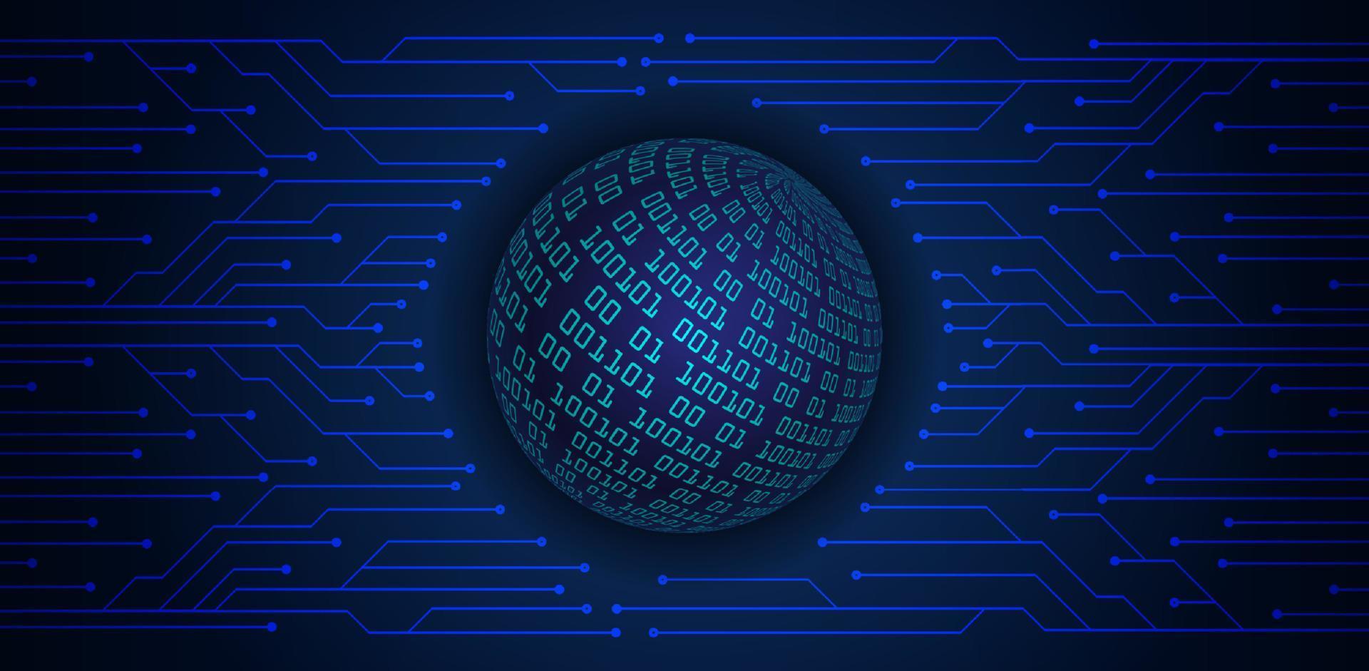 Modern Holographic Globe on Technology Background vector