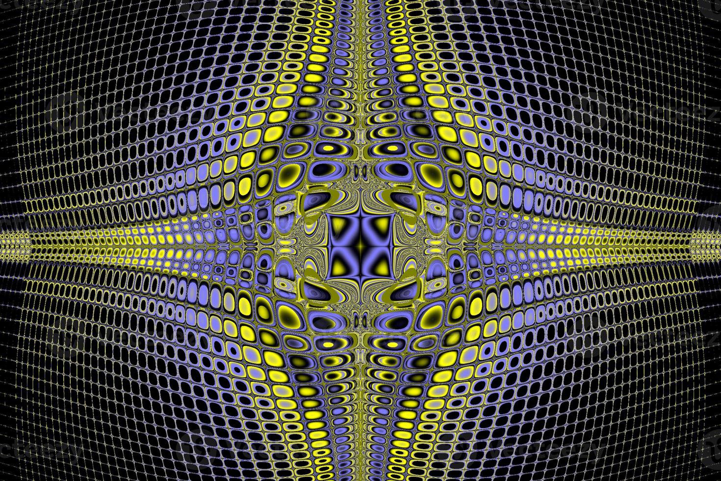 bright abstract geometric yellow-blue pattern of squares, background, design photo