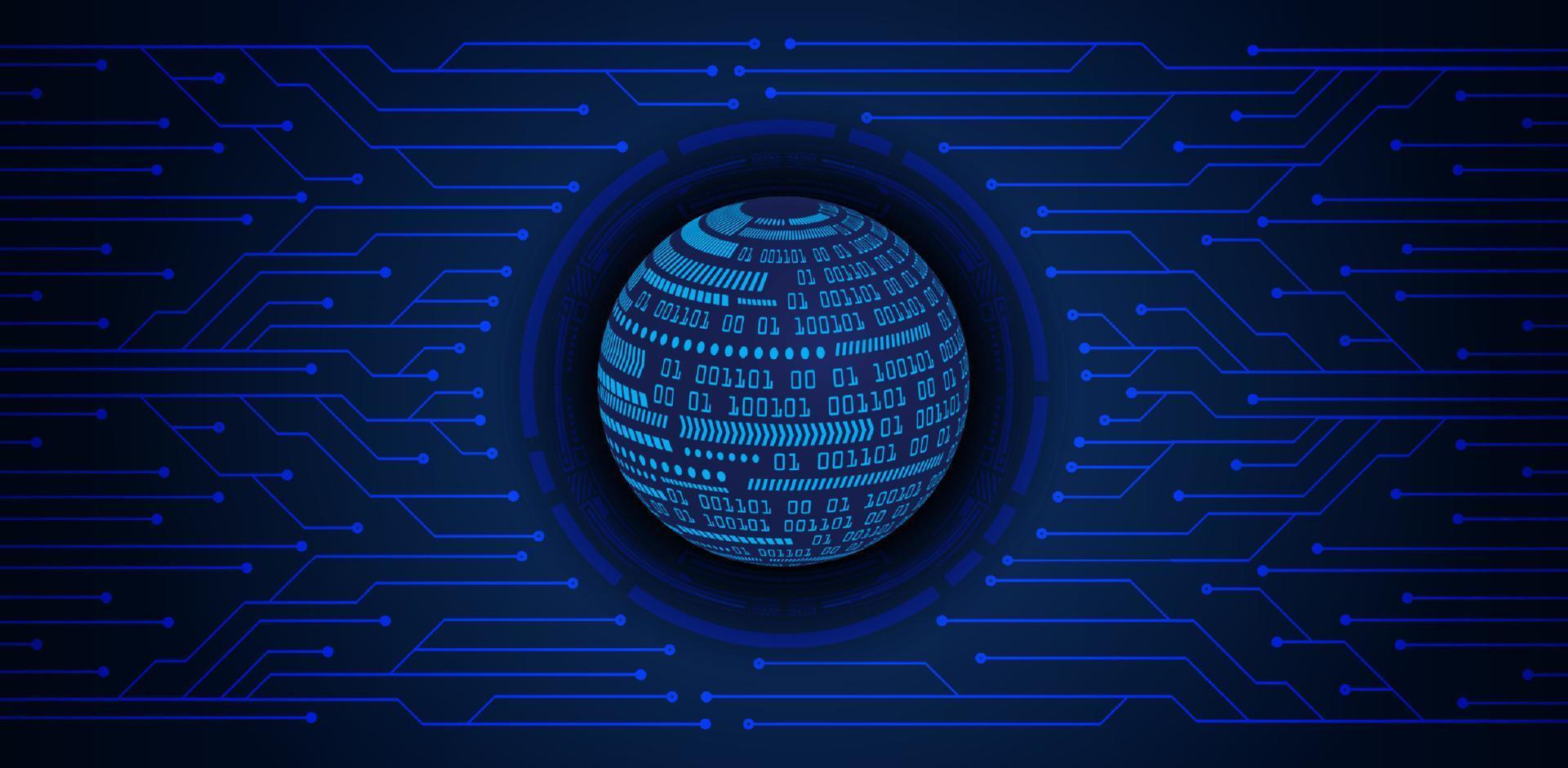 Modern Holographic Globe on Technology Background vector