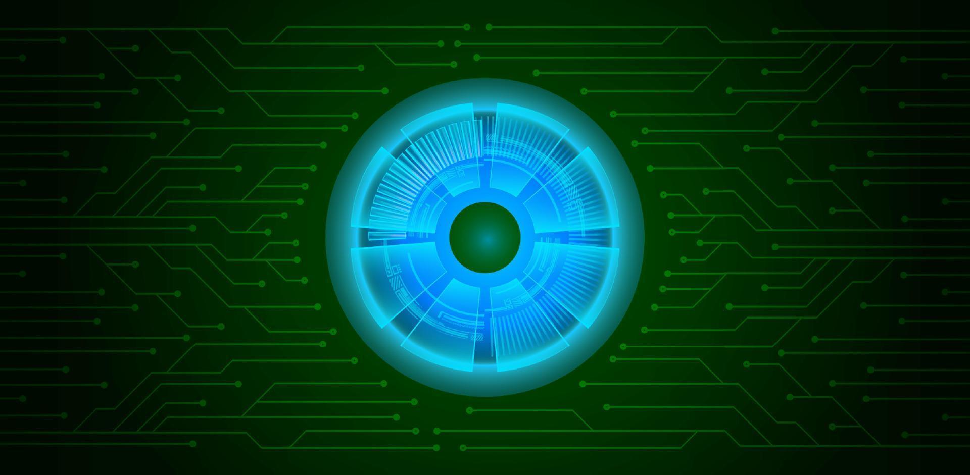 fondo de tecnología de ciberseguridad moderna con ojo vector