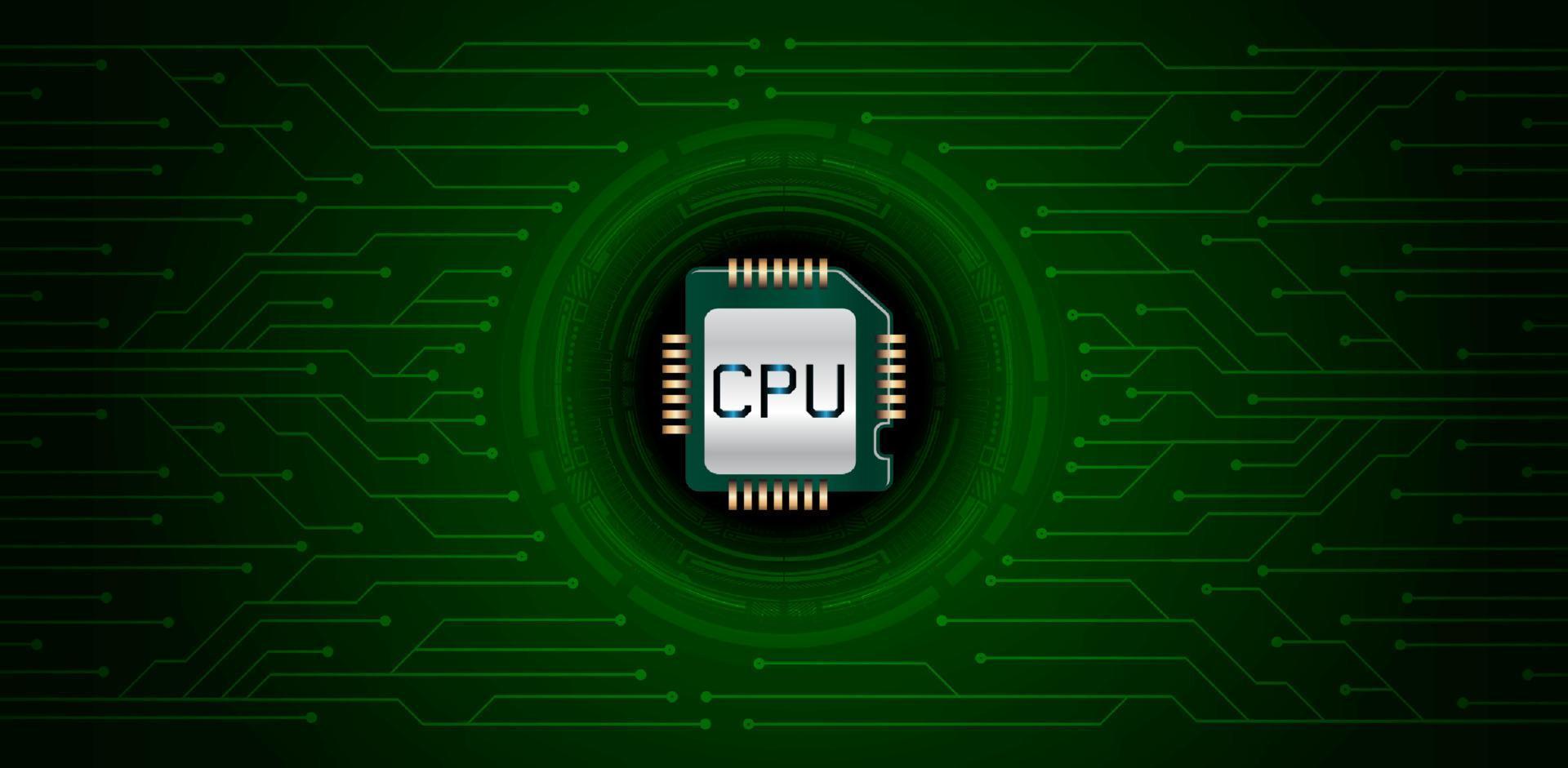 Modern Cybersecurity Technology Background with cpu chip vector